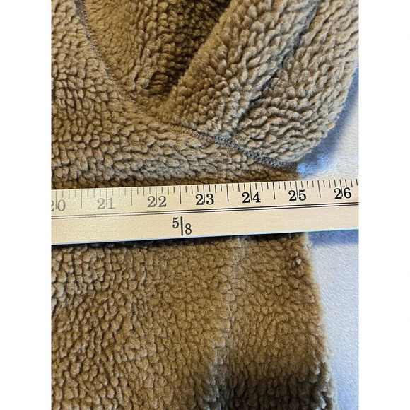 Old Navy Jacket Men’s XL Brown Sherpa Snap Faux Suede Lined Teddy - Picture 7 of 8
